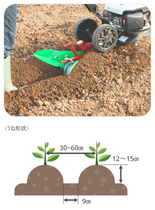 グリーン培土器（尾輪付）W